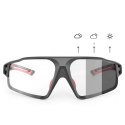 Okulary rowerowe fotochromowe UV400 z etui SP216BK - czarno-czerwone Okulary rowerowe fotochromowe UV400 z etui SP216BK - czarno-czerwone