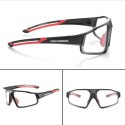 Okulary rowerowe fotochromowe UV400 z etui SP216BK - czarno-czerwone Okulary rowerowe fotochromowe UV400 z etui SP216BK - czarno-czerwone