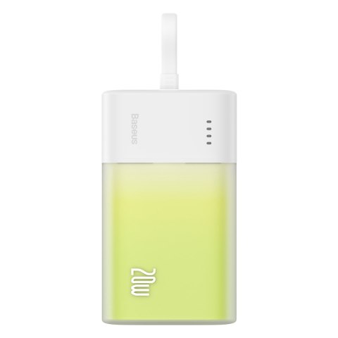 Powerbank Popsicle 5200mAh 20W z kablem Lightning 60W/20V/3A/30cm - biało-zielony
