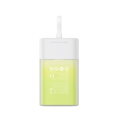 Powerbank Popsicle 5200mAh 20W z kablem Lightning 60W/20V/3A/30cm - biało-zielony