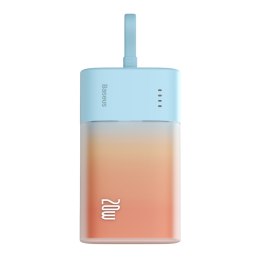 Powerbank Popsicle 5200mAh 20W z kablem Lightning 60W/20V/3A/30cm - niebiesko-pomarańczowy