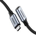 Przedłużacz kabla przewodu USB-C PD QC 100W 5A 10Gbps 0.5m - szary Przedłużacz kabla przewodu USB-C PD QC 100W 5A 10Gbps 0.5m - szary