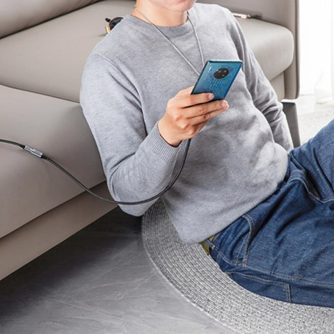 Przedłużacz kabla przewodu USB-C PD QC 100W 5A 10Gbps 0.5m - szary Przedłużacz kabla przewodu USB-C PD QC 100W 5A 10Gbps 0.5m - szary