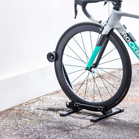 Stojak rowerowy na przednie koło stabilny składany - czarny Stojak rowerowy na przednie koło stabilny składany - czarny