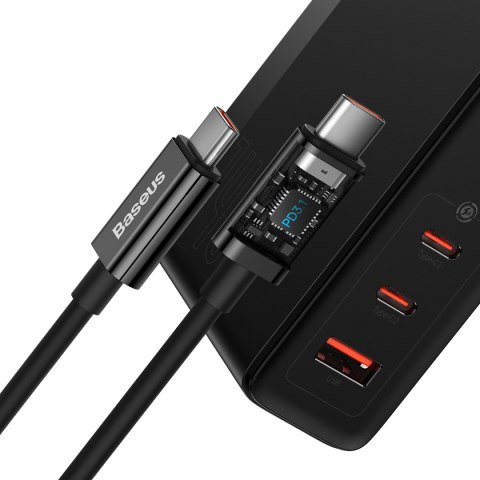 Szybka ładowarka GaN5 Pro 2xUSB-C+USB-A 140W EU - czarna Szybka ładowarka GaN5 Pro 2xUSB-C+USB-A 140W EU - czarna