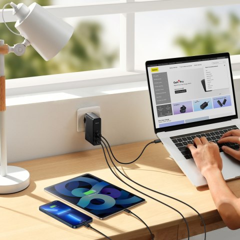 Szybka ładowarka GaN5 Pro 2xUSB-C+USB-A 140W EU - czarna Szybka ładowarka GaN5 Pro 2xUSB-C+USB-A 140W EU - czarna