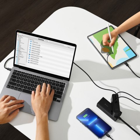 Szybka ładowarka GaN5 Pro 2xUSB-C+USB-A 140W EU - czarna Szybka ładowarka GaN5 Pro 2xUSB-C+USB-A 140W EU - czarna