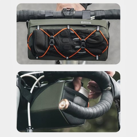 Torba rowerowa mocowana na kierownicę 2.2l - zielona Torba rowerowa mocowana na kierownicę 2.2l - zielona