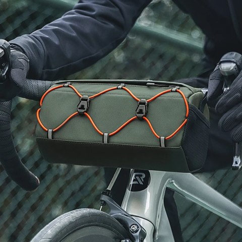 Torba rowerowa mocowana na kierownicę 2.2l - zielona Torba rowerowa mocowana na kierownicę 2.2l - zielona
