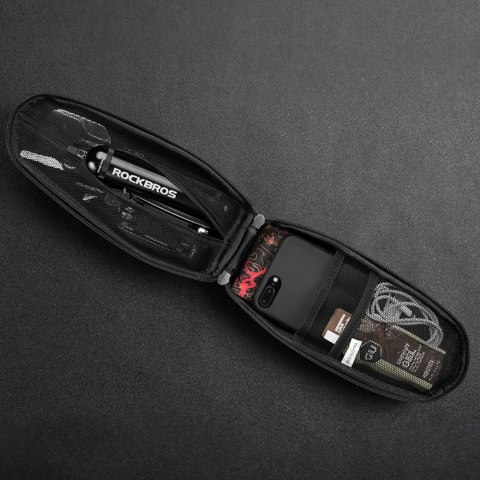 Torba rowerowa mocowana na kierownicę lub ramę 3l B62-1 - czarna Torba rowerowa mocowana na kierownicę lub ramę 3l B62-1 - czarna