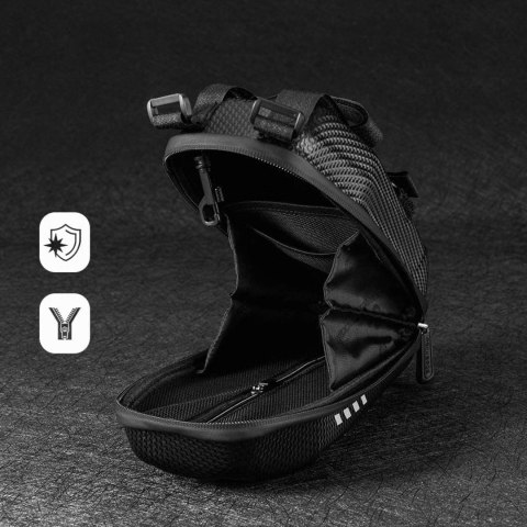 Torba rowerowa mocowana na kierownicę lub ramę 3l B62-1 - czarna Torba rowerowa mocowana na kierownicę lub ramę 3l B62-1 - czarna