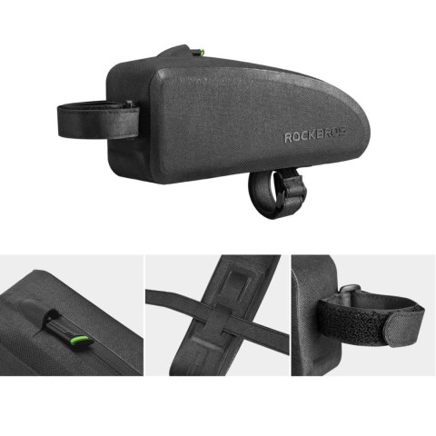 Torba rowerowa mocowana na ramę wodoodporna 1.5l AS-019 - czarna Torba rowerowa mocowana na ramę wodoodporna 1.5l AS-019 - czarna