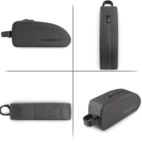 Torba rowerowa mocowana na ramę wodoodporna 1.5l AS-019 - czarna Torba rowerowa mocowana na ramę wodoodporna 1.5l AS-019 - czarna