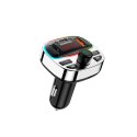 Transmiter samochodowy R2PRO+ z portami ładowania PD 25W Bluetooth 5.3 RGB - czarno-srebrny Transmiter samochodowy R2PRO+ z portami ładowania PD 25W Bluetooth 5.3 RGB - czarno-srebrny