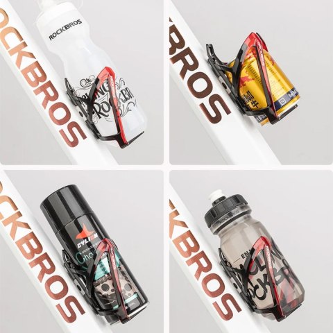 Uchwyt rowerowy na bidon butelkę - czarno-czerwony Uchwyt rowerowy na bidon butelkę - czarno-czerwony