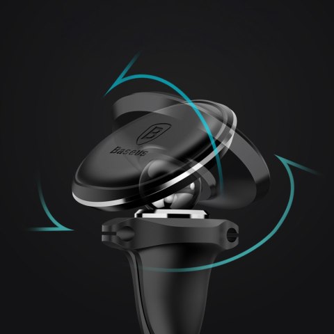 Uchwyt samochodowy magnetyczny na telefon na kratkę nawiewu - czarny