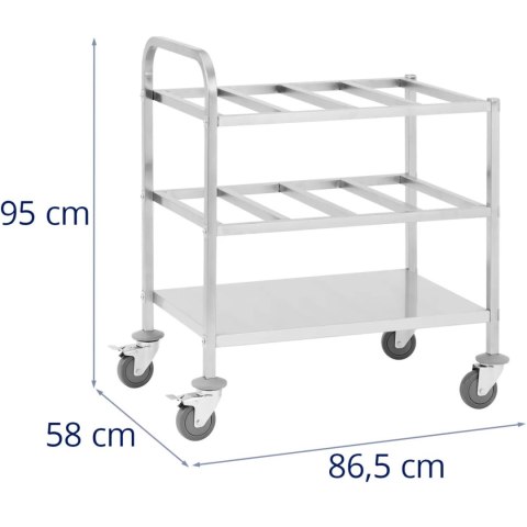 Wózek kelnerski transportowy na 24 pojemniki GN 1/6 do 450 kg Wózek kelnerski transportowy na 24 pojemniki GN 1/6 do 450 kg