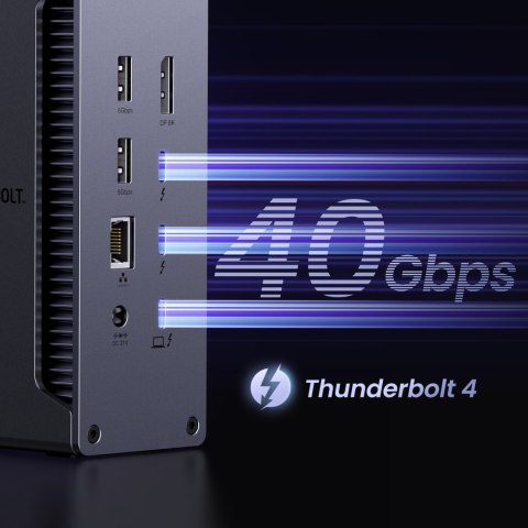 13w1 Stacja dokująca Thunderbolt 4 / USB-A / DP / RJ45 / czytnik SD TF / USB-C / mini jack 13w1 Stacja dokująca Thunderbolt 4 / USB-A / DP / RJ45 / czytnik SD TF / USB-C / mini jack