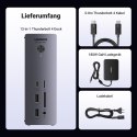 13w1 Stacja dokująca Thunderbolt 4 / USB-A / DP / RJ45 / czytnik SD TF / USB-C / mini jack 13w1 Stacja dokująca Thunderbolt 4 / USB-A / DP / RJ45 / czytnik SD TF / USB-C / mini jack