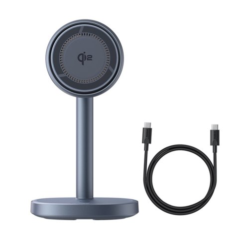 2w1 Ładowarka indukcyjna Orbit 2 Pro MagSafe Qi2 20W z chłodzeniem - szara 2w1 Ładowarka indukcyjna Orbit 2 Pro MagSafe Qi2 20W z chłodzeniem - szara