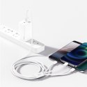 3w1 Kabel przewód Superior Series USB-A - USB-C / iPhone Lightning / micro USB 3.5A 0.5m - biały