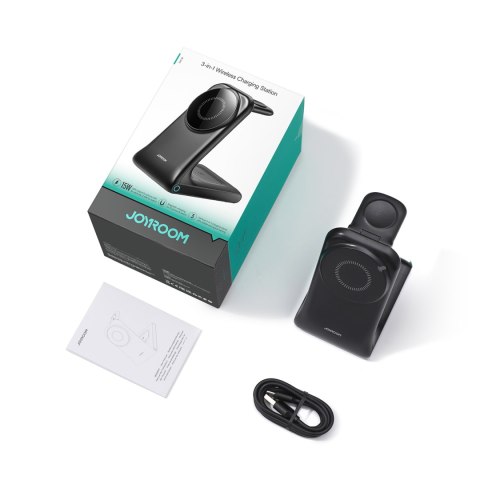 3w1 Ładowarka bezprzewodowa stacja ładująca z MagSafe - czarna 3w1 Ładowarka bezprzewodowa stacja ładująca z MagSafe - czarna