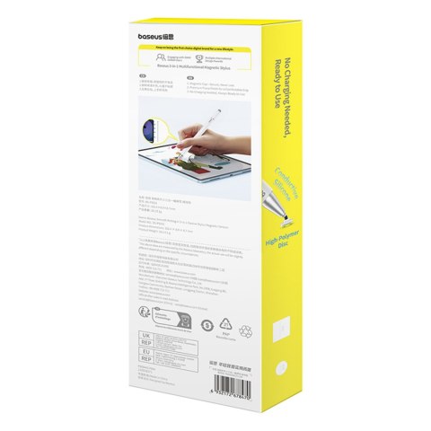 3w1 Rysik pasywny stylus Smooth Writing III - wersja magnetyczna - biały 3w1 Rysik pasywny stylus Smooth Writing III - wersja magnetyczna - biały