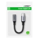 Adapter do słuchawek mini jack 3.5 mm (żeński) - USB-C (męski) 10cm - szary