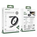 Kabel przewód USB-A - USB-C 3A z magnetycznym organizerem 1.2m - czarny