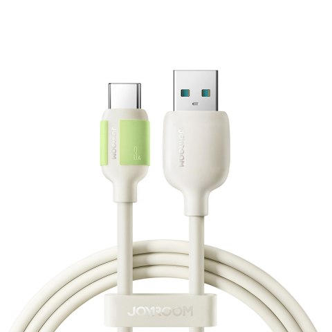 Kabel przewód USB-A - USB-C z fluorescencyjną końcówką 1.2m - beżowy Kabel przewód USB-A - USB-C z fluorescencyjną końcówką 1.2m - beżowy