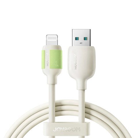 Kabel przewód USB-A - iPhone Lightning z fluorescencyjną końcówką 1.2m - beżowy Kabel przewód USB-A - iPhone Lightning z fluorescencyjną końcówką 1.2m - beżowy