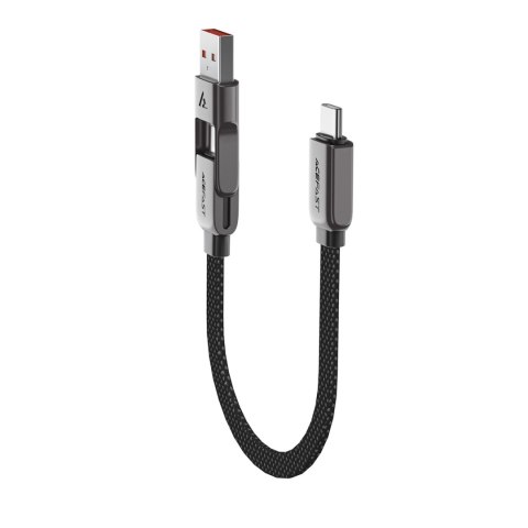 Kabel przewód USB-C - USB-A / USB-C 480Mb/s 3A 0.2m - czarny Kabel przewód USB-C - USB-A / USB-C 480Mb/s 3A 0.2m - czarny