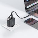 Kabel przewód USB-C - USB-A / USB-C 480Mb/s 3A 0.2m - czarny Kabel przewód USB-C - USB-A / USB-C 480Mb/s 3A 0.2m - czarny