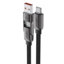Kabel przewód USB-C - USB-A / USB-C 480Mb/s 3A 1.2m - czarny Kabel przewód USB-C - USB-A / USB-C 480Mb/s 3A 1.2m - czarny