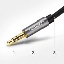 Kabel przewód audio AUX mini jack 3.5mm 3m - czarny Kabel przewód audio AUX mini jack 3.5mm 3m - czarny