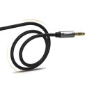 Kabel przewód audio AUX mini jack 3.5mm 3m - czarny Kabel przewód audio AUX mini jack 3.5mm 3m - czarny
