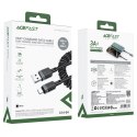 Kabel przewód spiralny USB-A - USB-C 480Mb/s 3A 1.2m - czarny
