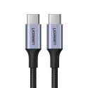 Kabel przewód w opocie USB-C - USB-C PD QC FCP 100W 5A 480Mb/s 1.5m - szary