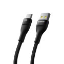 Kabel przewód wytrzymały Flash 2 USB-A - USB-C 100W 1m - czarny