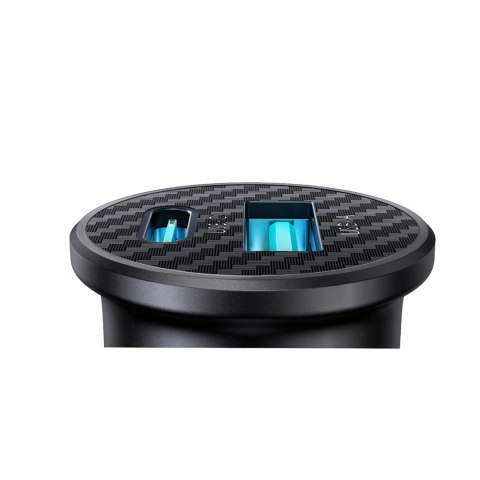 Ładowarka samochodowa Mini 15W USB-A USB-C - czarna