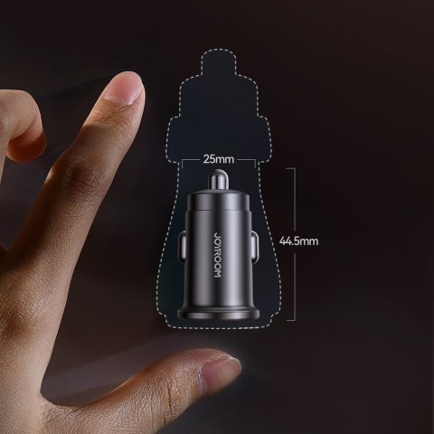 Ładowarka samochodowa Mini 15W USB-A USB-C - czarna