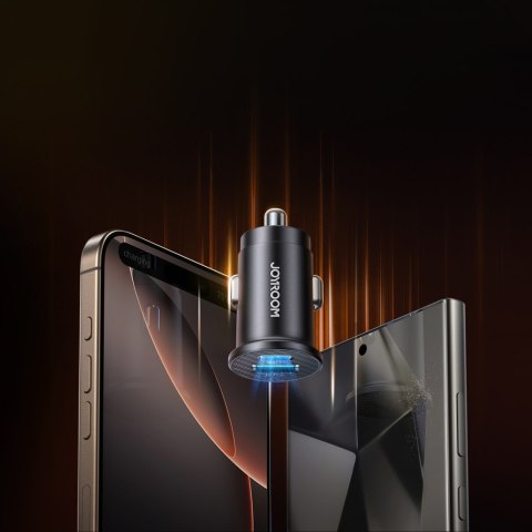 Ładowarka samochodowa Mini 15W USB-A USB-C - czarna