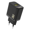 Ładowarka sieciowa GaN 25W USB-A - czarna Ładowarka sieciowa GaN 25W USB-A - czarna