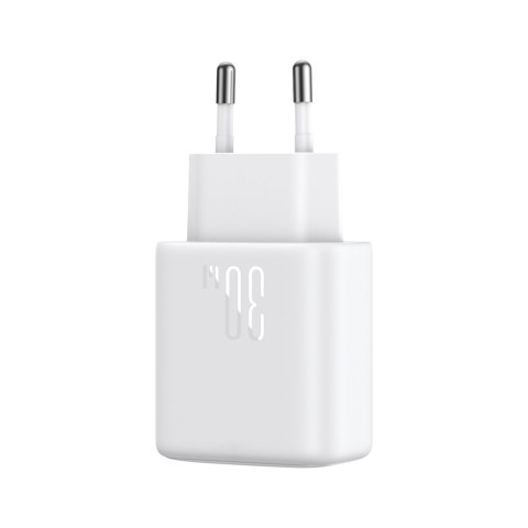Ładowarka sieciowa USB-C PD 30W QC SFC + kabel USB-C 1m - biały
