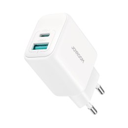Ładowarka sieciowa USB-C USB-A 20W PD QC 3.0 - biała