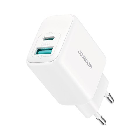 Ładowarka sieciowa USB-C USB-A 20W PD QC 3.0 - biała