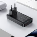 Ładowarka sieciowa płaska 65W GaN 2 USB-C USB-A ultra cienka - czarna Ładowarka sieciowa płaska 65W GaN 2 USB-C USB-A ultra cienka - czarna