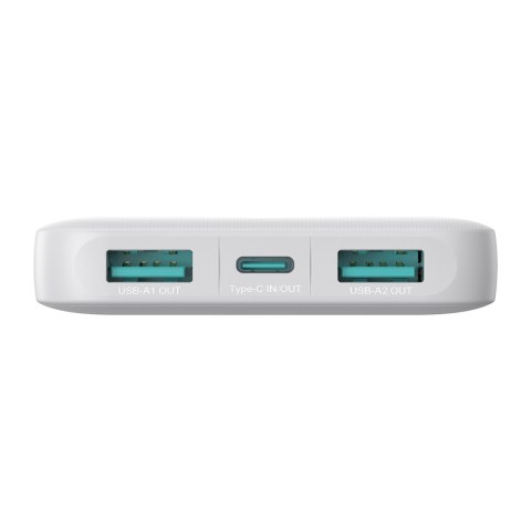 Powerbank JR-PBF12 10000mAh 2.4A 2x USB-A 1x USB-C - biały Powerbank JR-PBF12 10000mAh 2.4A 2x USB-A 1x USB-C - biały