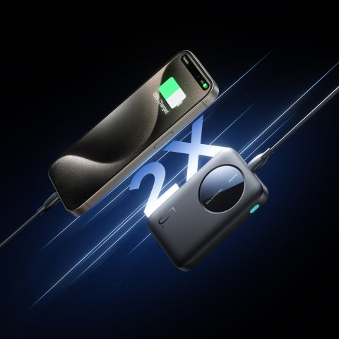 Powerbank JR-PBF13 5000mAh 2.4A 2x USB-A 1x USB-C - czarny Powerbank JR-PBF13 5000mAh 2.4A 2x USB-A 1x USB-C - czarny