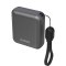 Powerbank K22+ 10000mAh z zawieszką kablem 22.5W USB-C - szary